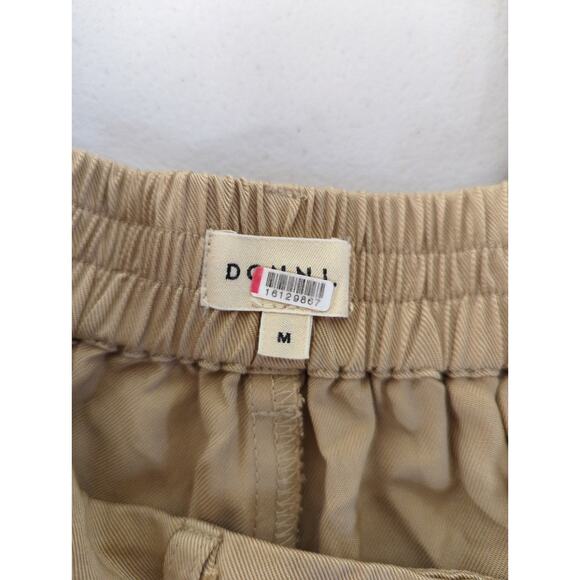 RTR Donni Sand Tan Twill Pleated Wide Leg High Rise Trouser Pants Size Medium - Picture 5 of 6